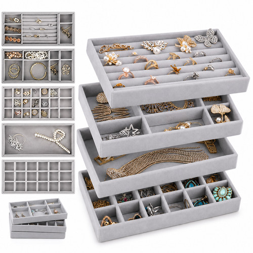 Stackable velvet jewelry - stackable,