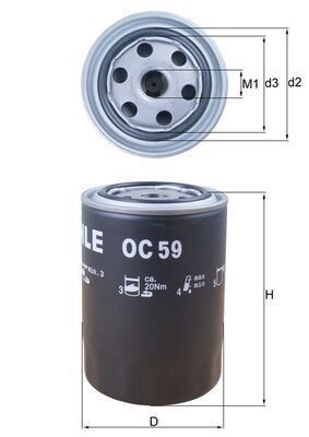 Mahle oc59 oil filter - oil,