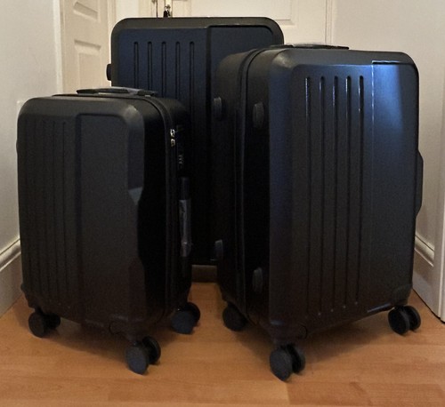 Piece black luggage set - 3,