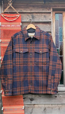 Filson Lined Heavyweight Mackinaw Wool Jac-Shirt | Large | Navy/Copper 11010788