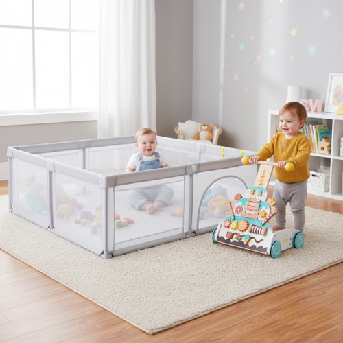 Wooden baby walker and large - baby,