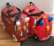 Trunki Gruffalo & Fire Truck Sit and Ride-On Suitcase with Lead Straps and Keys