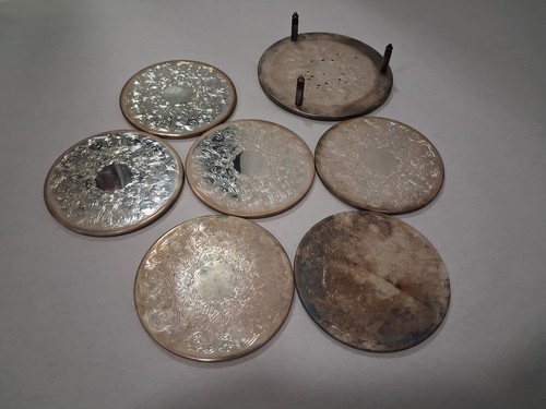 Vintage silver plated coaster - vintage,