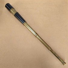 Vintage brass draw leather - vintage, 3-draw