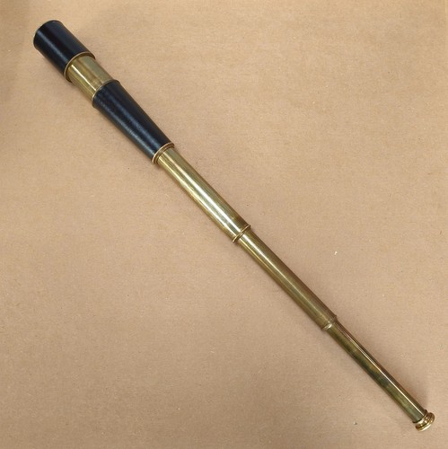 Vintage brass draw - 3-draw, leather