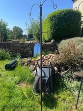 TRADITIONAL BIRD FEEDING FEEDER FEED STATION HANGING POLE 2 HOOKS & 2 RINGS