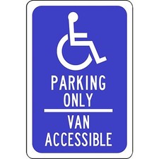 handicap parking only van