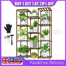 Tall Wooden Plant Stand Indoor Rustic Display Planter Shelf Flower Rack Bedroom