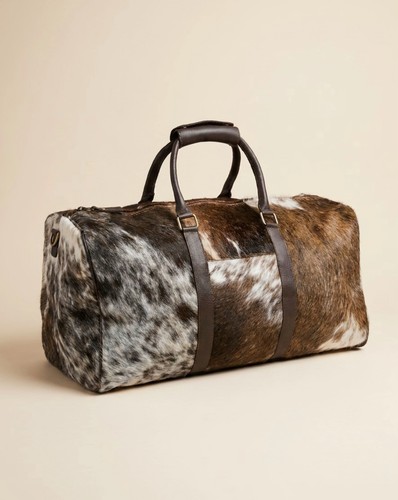 Cowhide leather large duffel - leather,