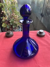 Thomas Webb Glass Decanter Bristol Blue Cobalt  English