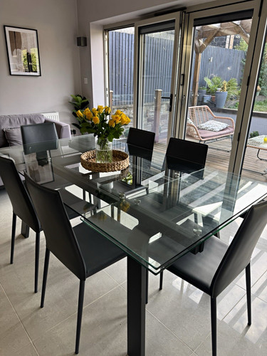 Glass top rectangular - top,