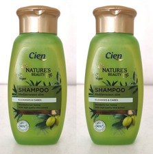 2 x Cien Nature's Beauty Mediterranean Olive Shampoo - Dry & Damaged Hair 300ml
