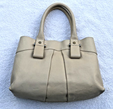BETTY JACKSON -DESIGNER HAND BAG - LOVELY SOFT DEEP CREAM LEATHER - FREE POST