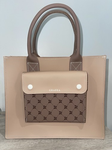 Grafea beige brown monogram - grafea,