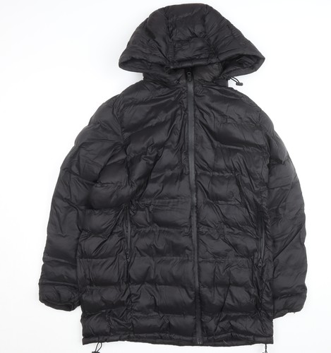 Zara women black puffer - black,