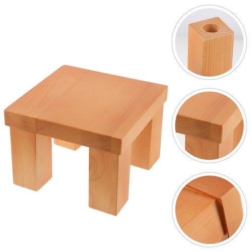 Bathroom stool small wood - small,