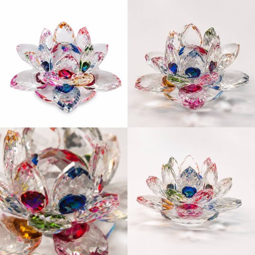 Crystal lotus flower ornament - crystal,