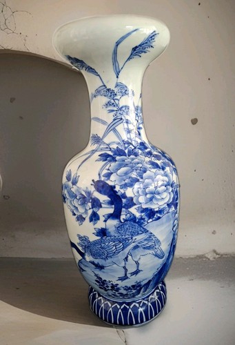 Large oriental blue white - blue,