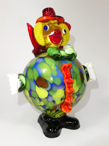 Vintage murano glass clown - murano,