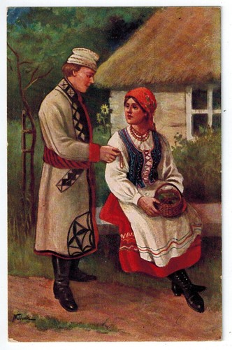 Postcard poland painting - postcard,