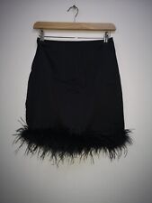 ISIF Faux Fur Trim Satin Mini