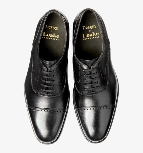 Loake hughes mens black - hughes,