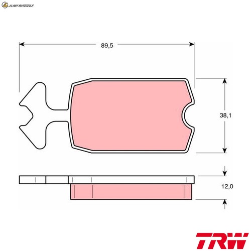 Brake pad set disc - set,