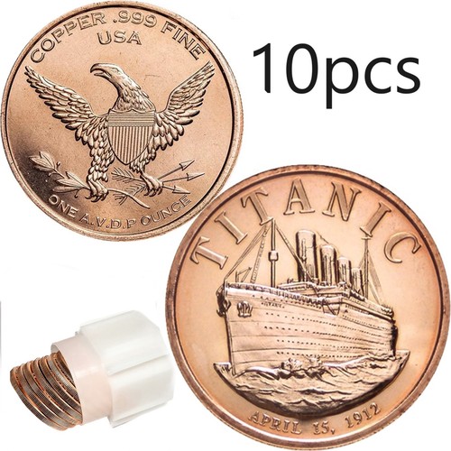 Titanic 1oz copper rounds 999 - copper,