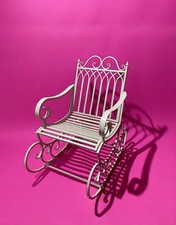 Cream metal rocking chair