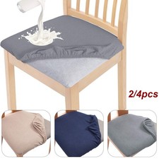 2-4PCS Removable Dining Chair Seat Covers Stretch Cushion Slipcovers Protector