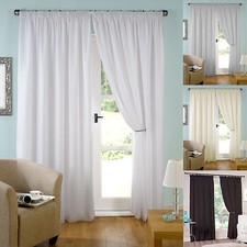 Lined voile curtains - curtains, of
