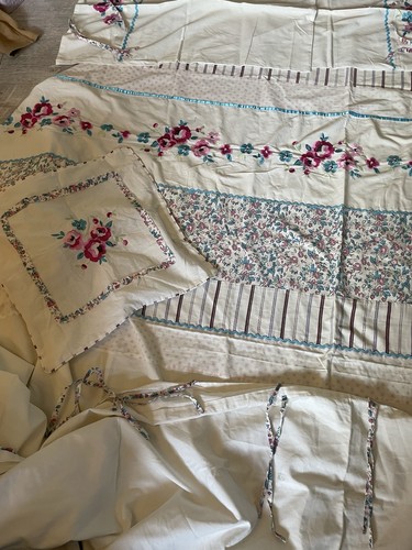 Embroidered double duvet set - duvet,