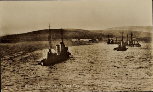 Postcard german warships - postcard,