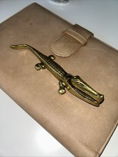 Vintage Brass Crocodile