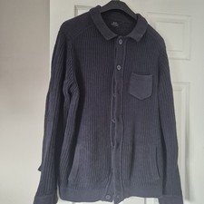 Men's Navy Blue button up Neck