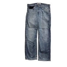 Levis 504 Jeans W32 L29 Mens Silver Blue Regular Straight Fit Vintage Denim (F)