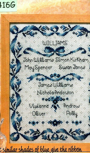 Cross stitch chart family - chart, tree