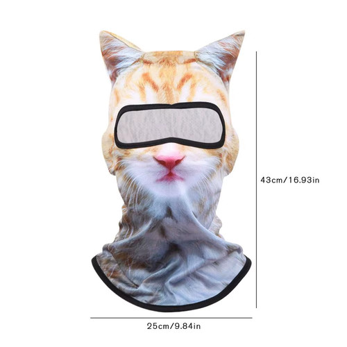 Cat balaclava motorcycle - 3d,
