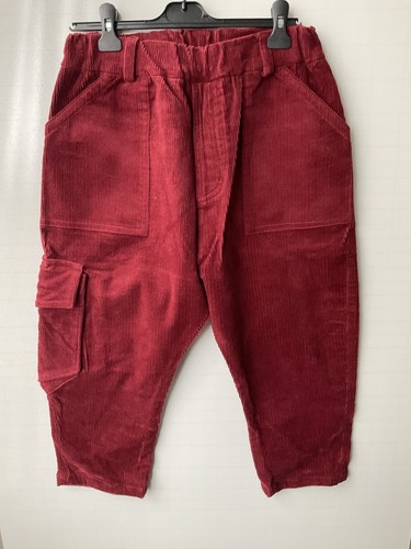 Designer deep red cropped cord