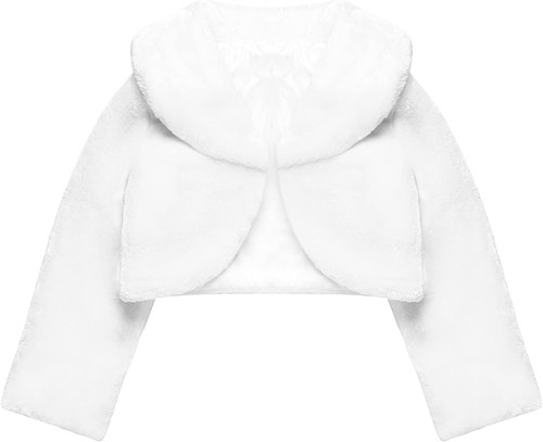 Girls faux fur bolero shawl - girls,
