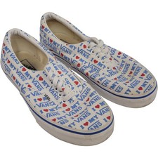 Vans Authentic I Love My Vans Print Canvas Trainers UK 6