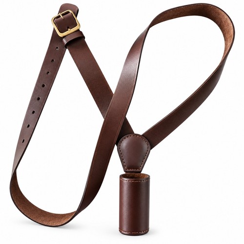 Leather flag pole belt - leather,