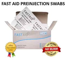 Fast Aid Pre-Injection Swabs 70% IPA Alcohol Wipes Piercing Tattoo Medical Salon