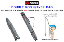 AKIOS SEA TREK DOUBLE QUIVER ROD BAG & TOP COVER OPTION SEA FISHING TACKLE BAG