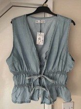 Denim Waist Cinching Waistcoat