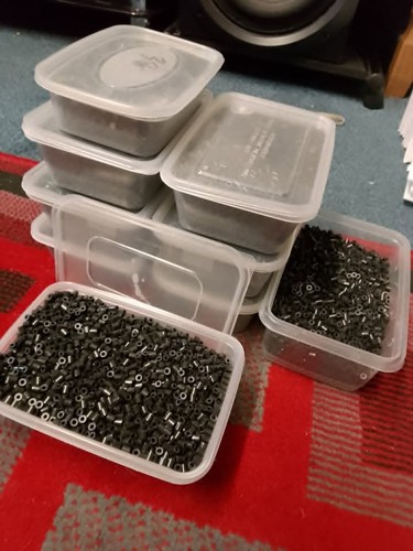Job lot black perler beads - of,