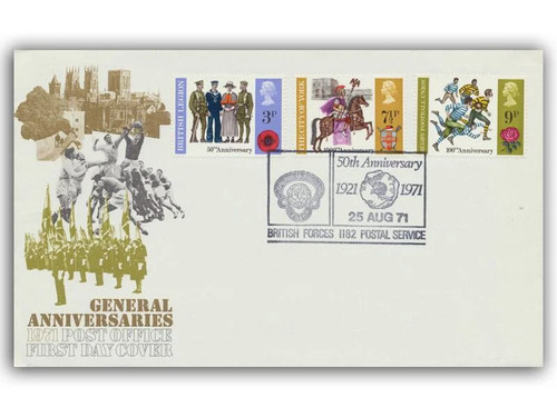 1971 anniversaries fdc - anniversaries,