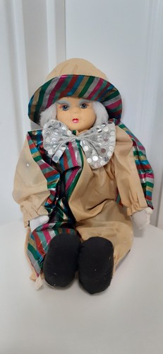 Vintage porcelain clown - clown, doll.