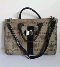 LYDC London Hand Bag | Cross Body Bag | Black Brown | 38cm X 28cm