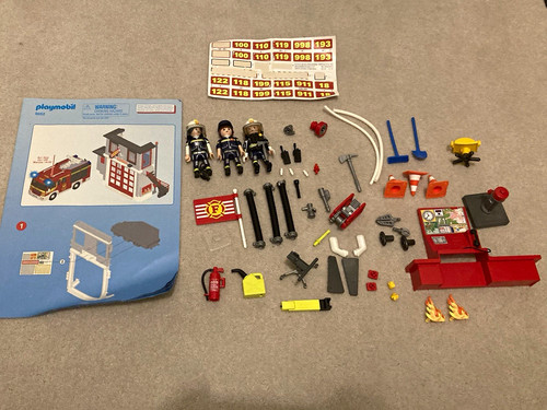 Playmobil fire station playset - station,